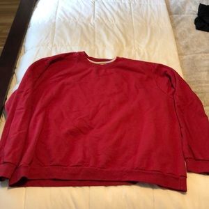 plain red anvil crewneck